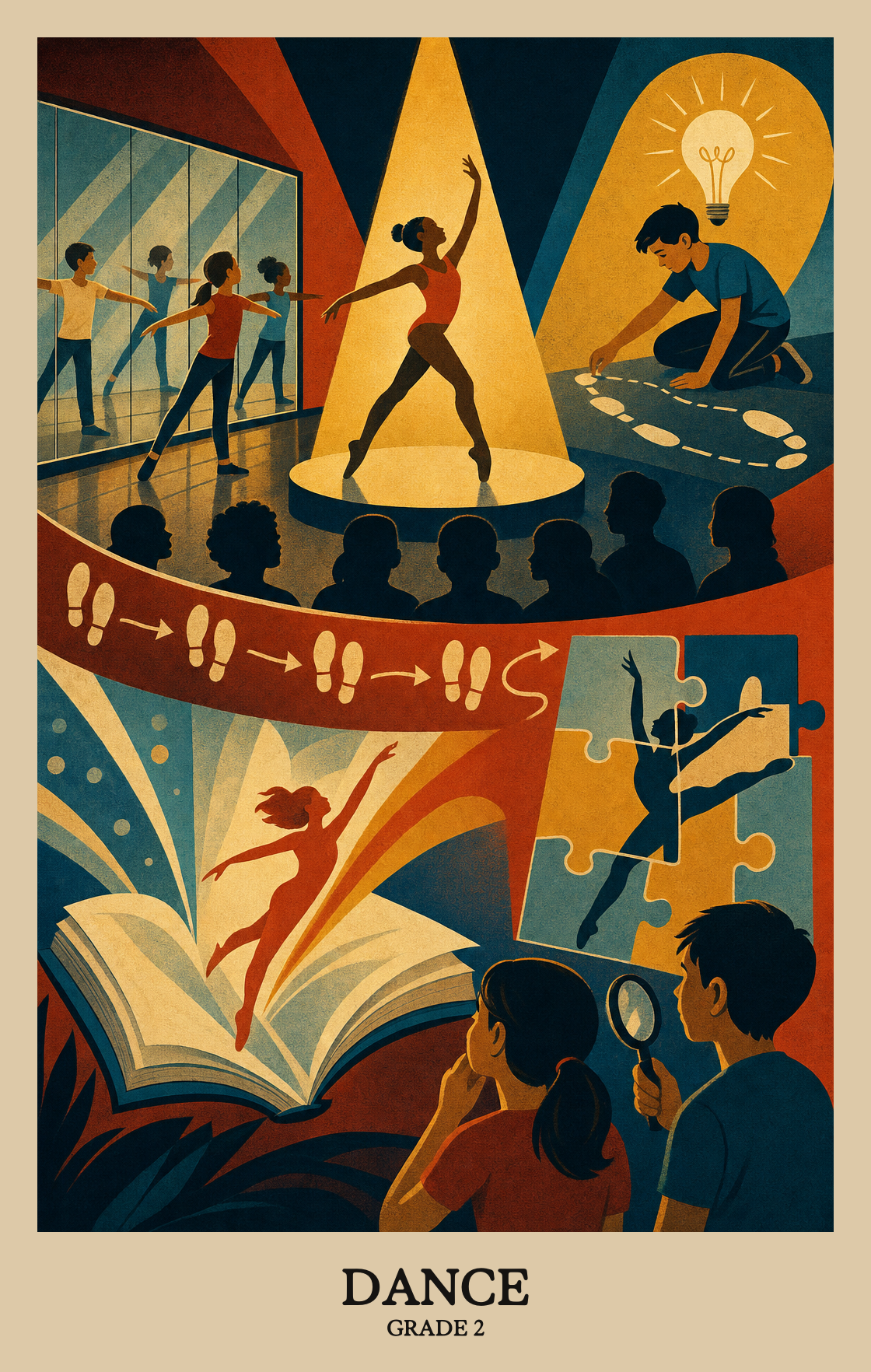 Illustration of what students learn in Grade 2 Arts: Dance