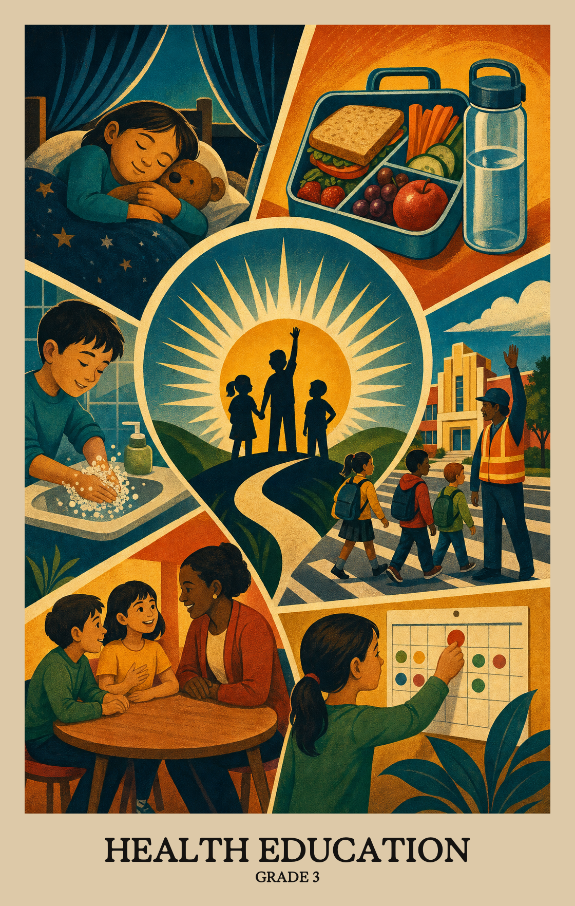 Illustration of what students learn in Grade 3 Health Education