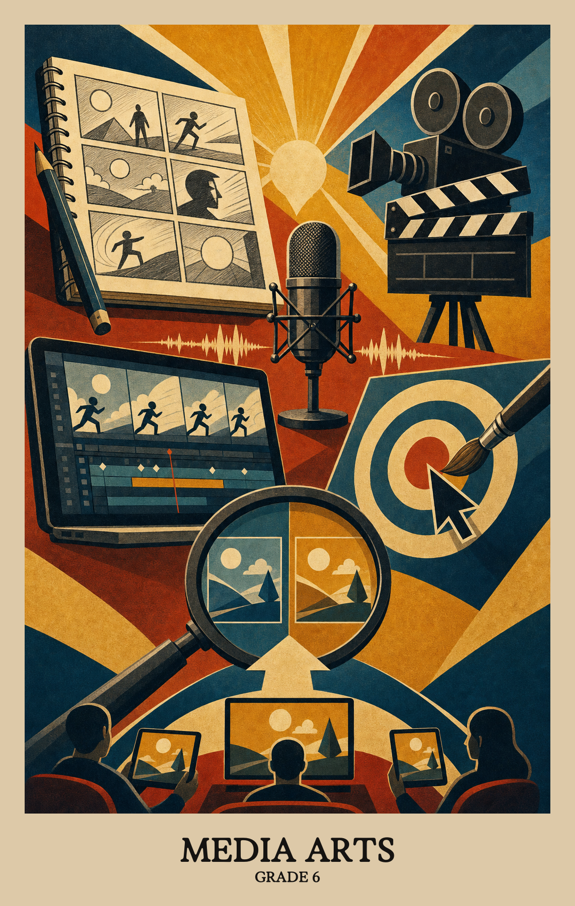 Illustration of what students learn in Grade 6 Arts: Media Arts