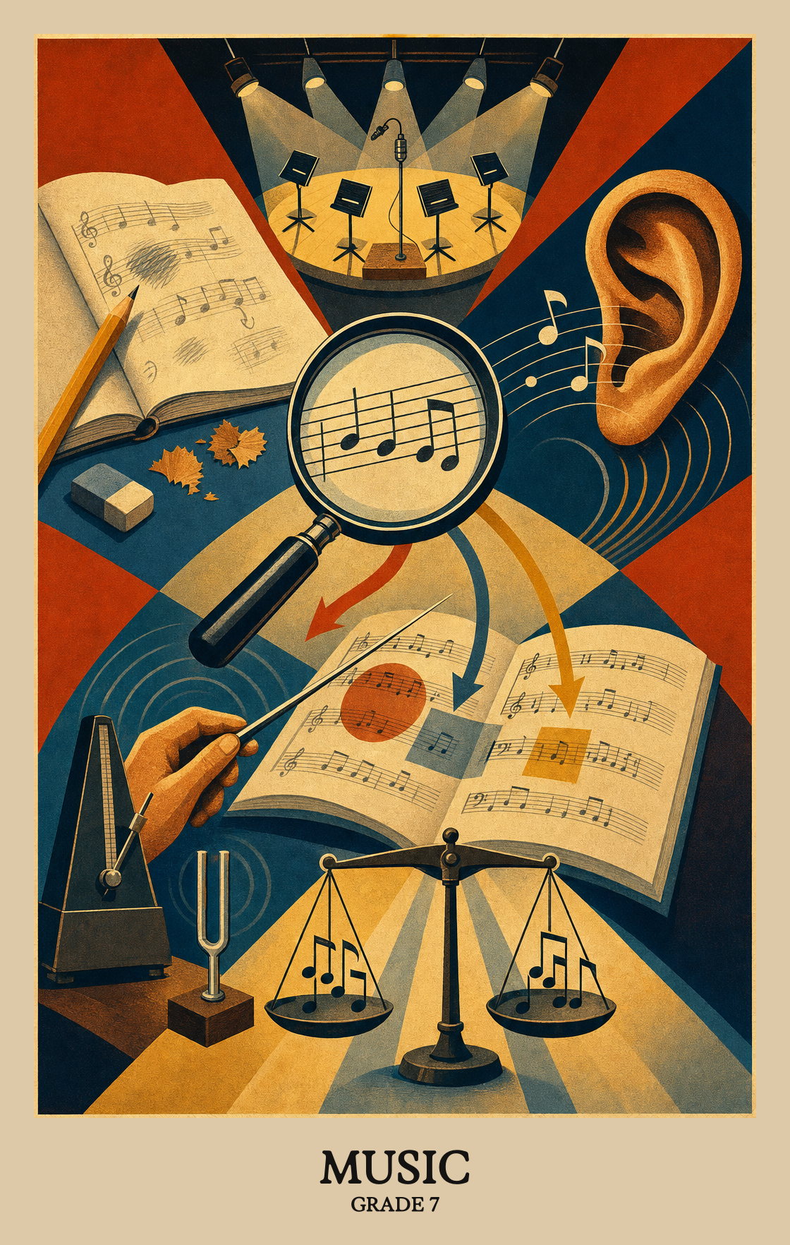 Illustration of what students learn in Grade 7 Arts: Music