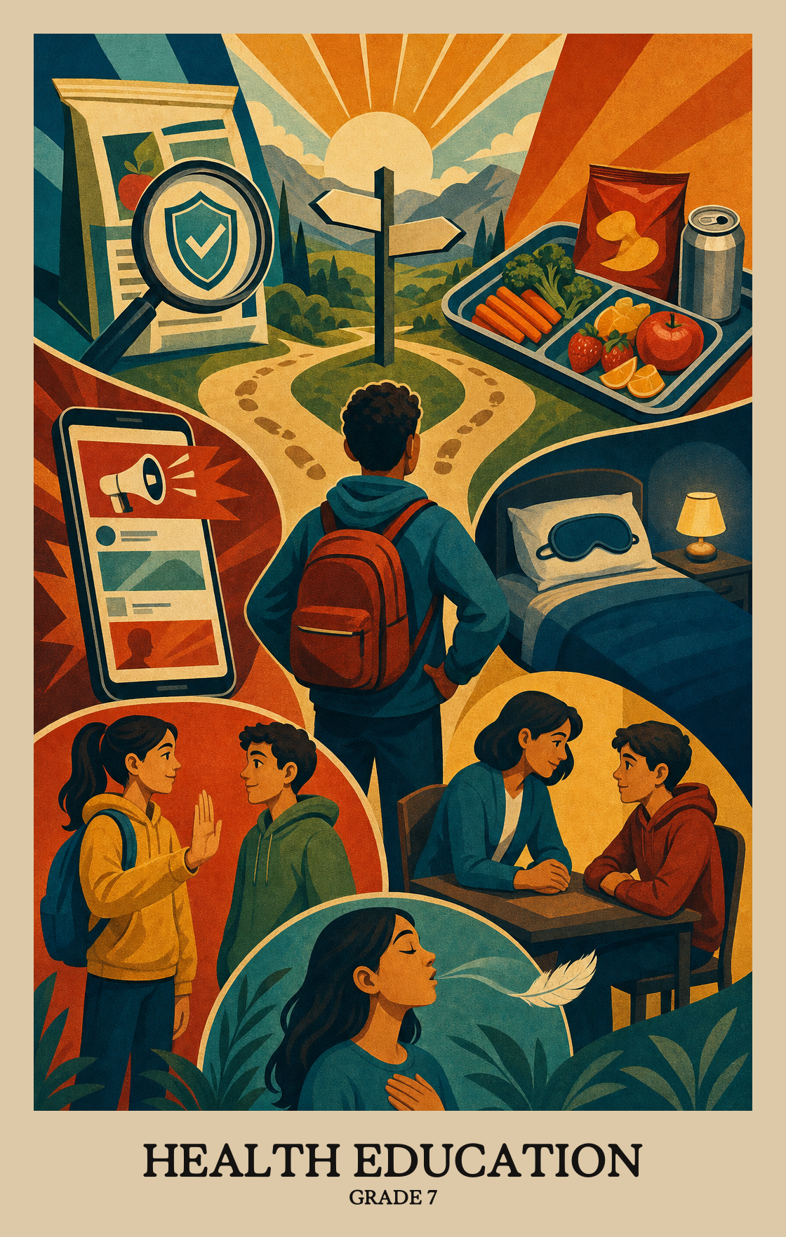 Illustration of what students learn in Grade 7 Health Education