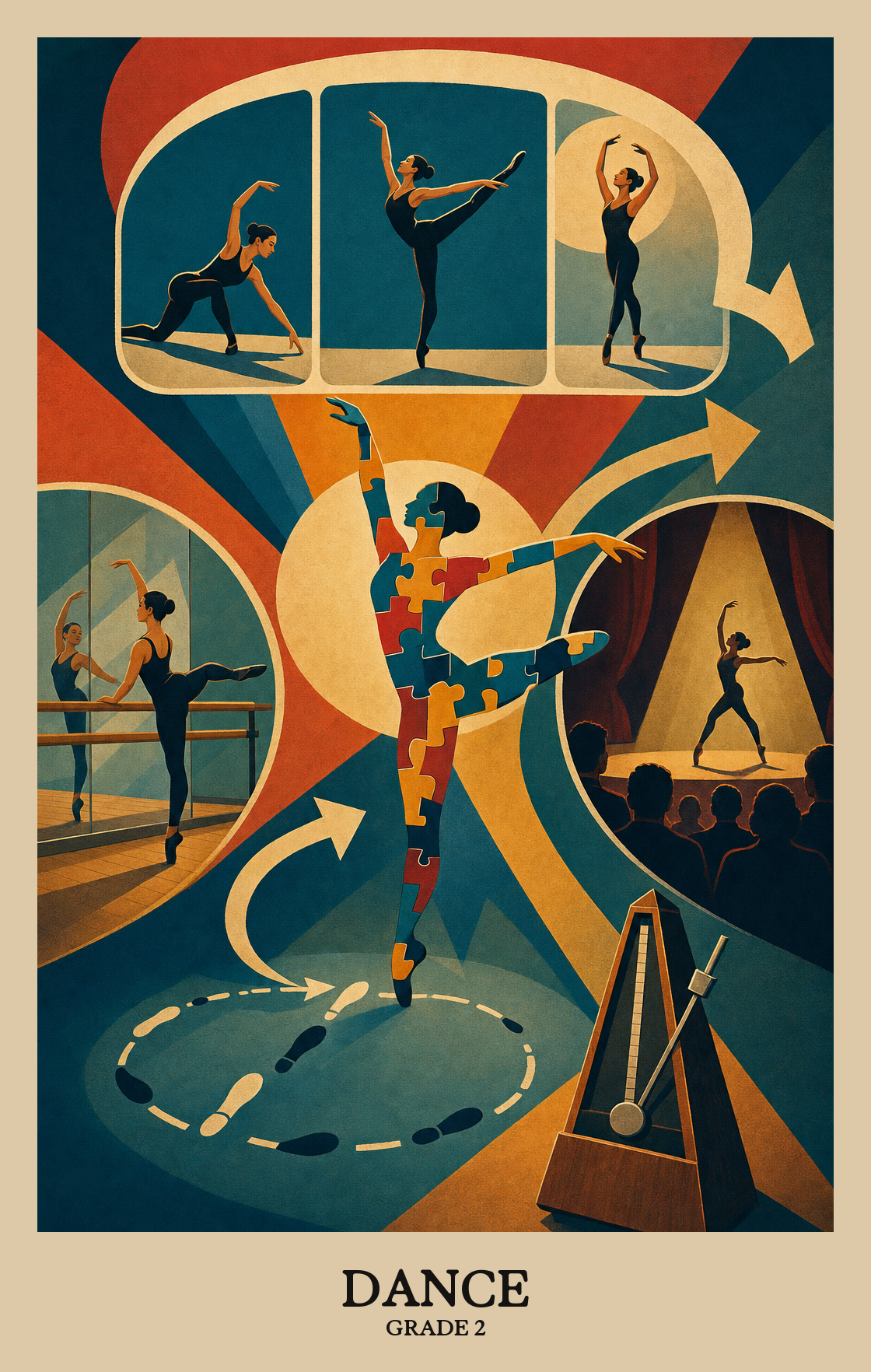 Illustration of what students learn in Grade 2 Arts: Dance