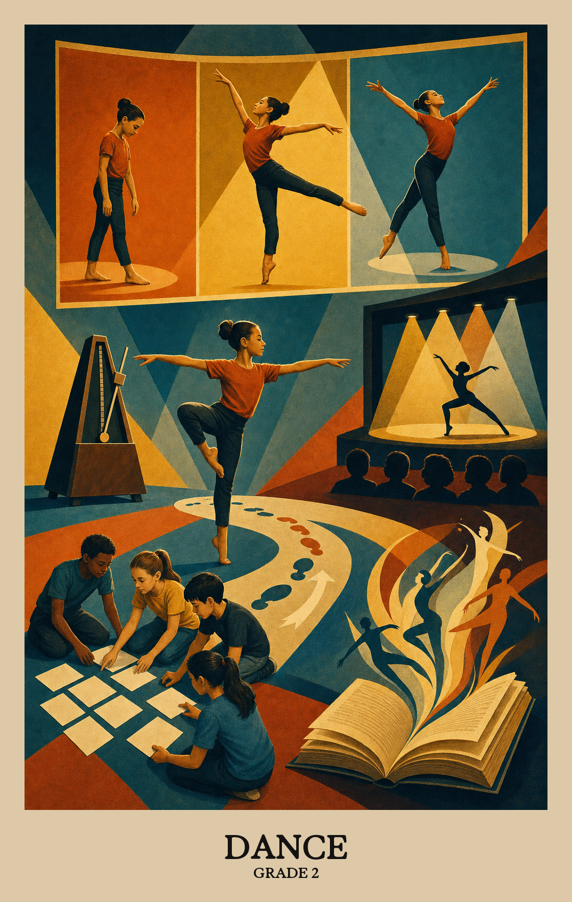 Illustration of what students learn in Grade 2 Arts: Dance