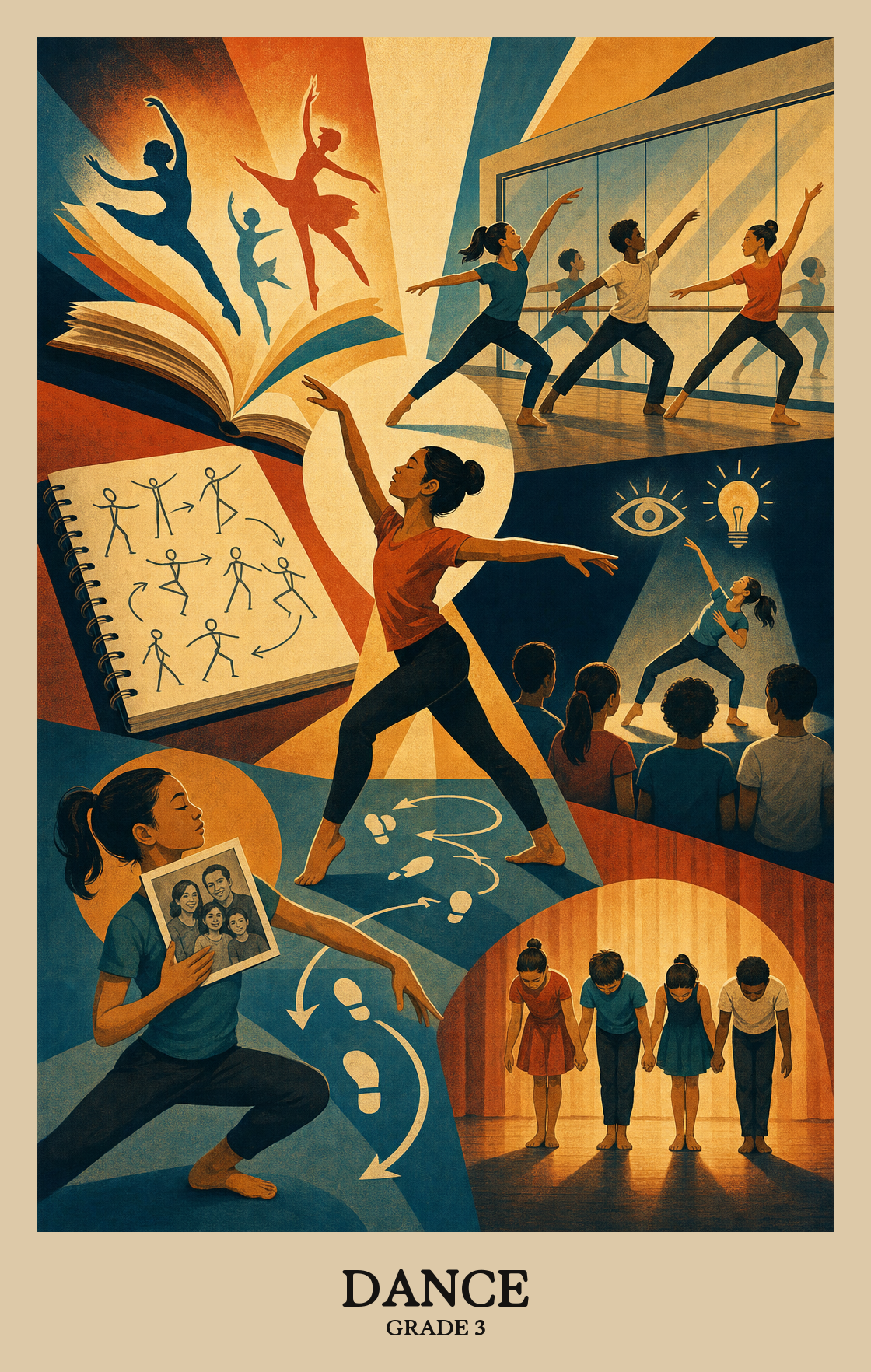Illustration of what students learn in Grade 3 Arts: Dance