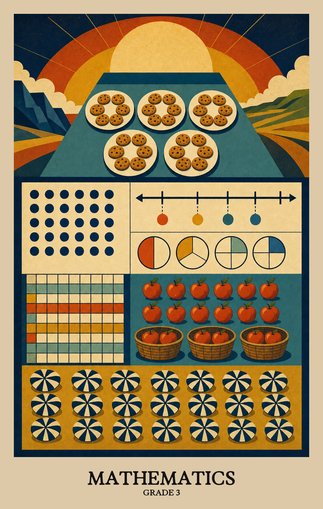Illustration of what students learn in Grade 3 Mathematics