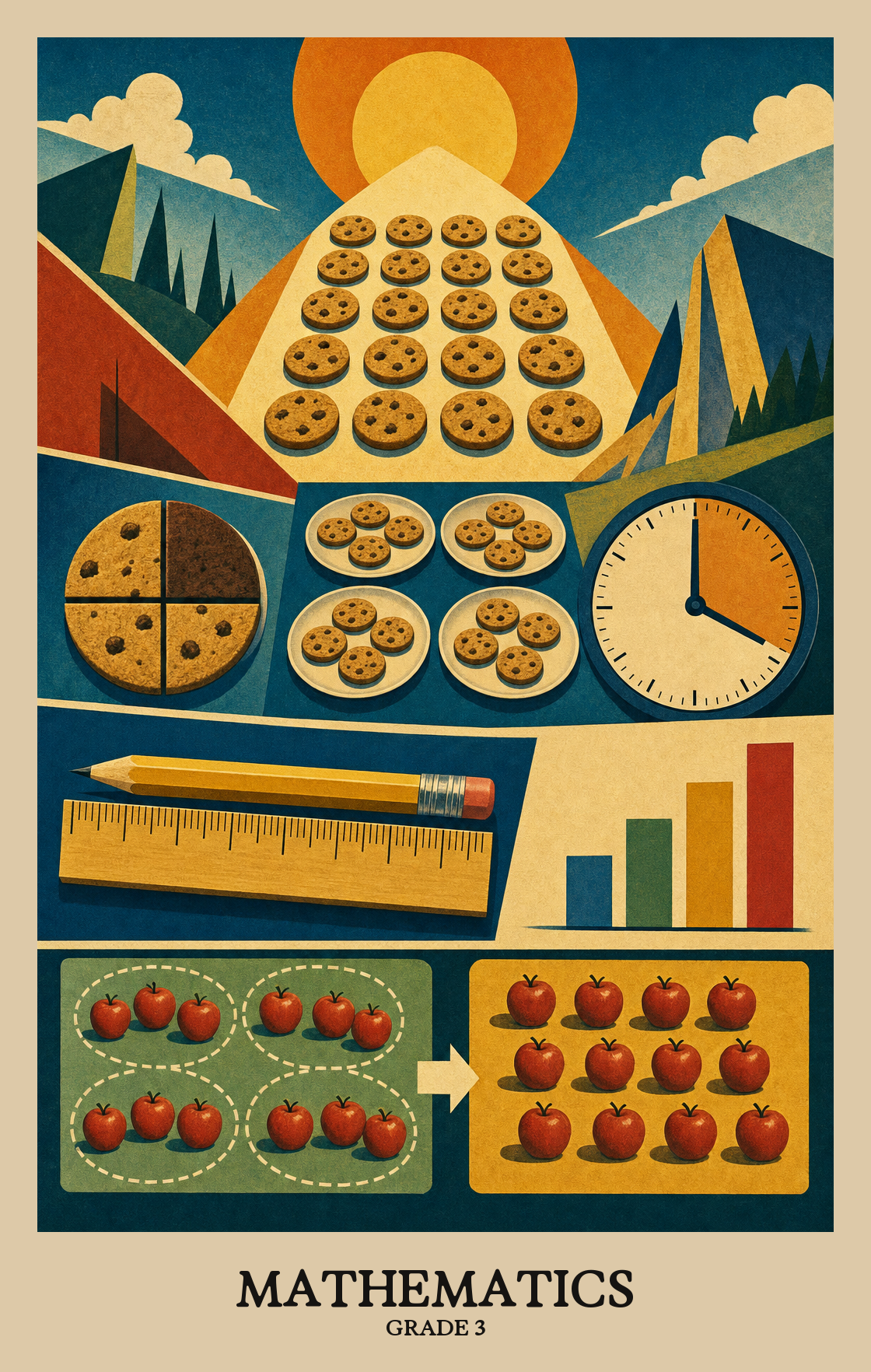 Illustration of what students learn in Grade 3 Mathematics