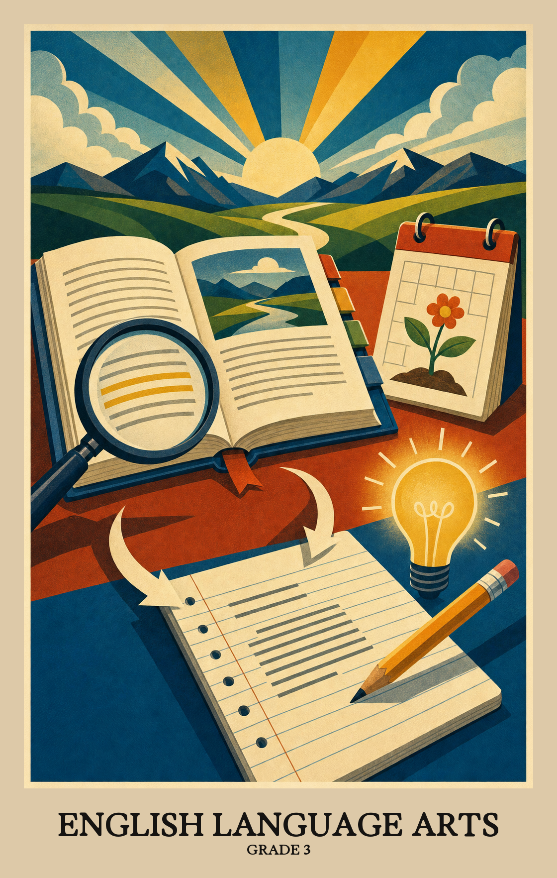 Illustration of what students learn in Grade 3 English Language Arts