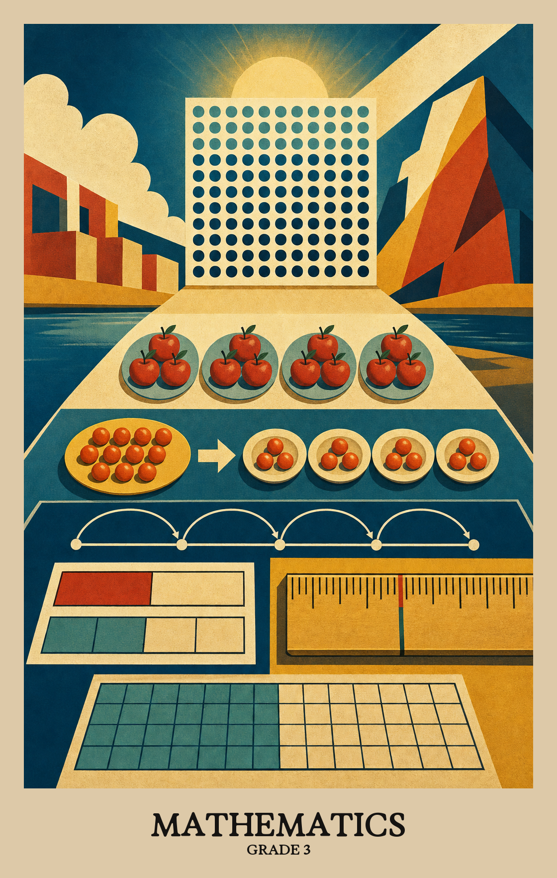Illustration of what students learn in Grade 3 Mathematics