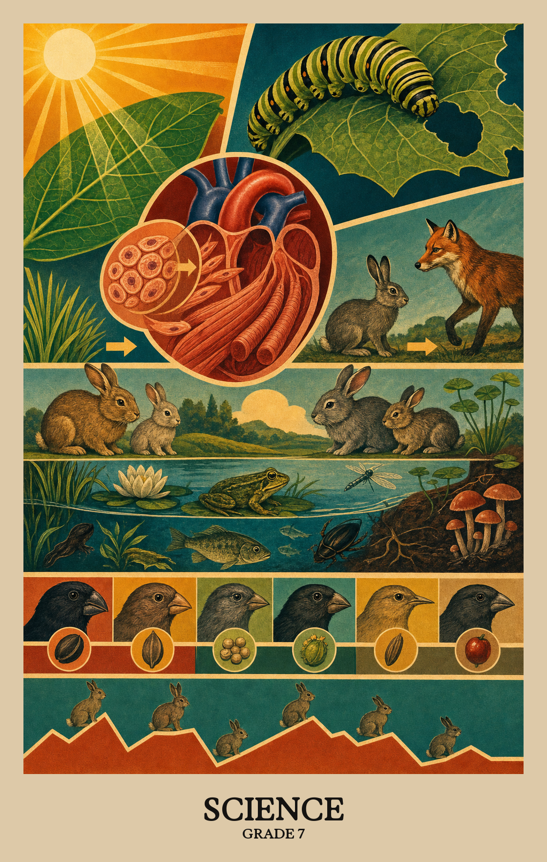 Illustration of what students learn in Grade 7 Science
