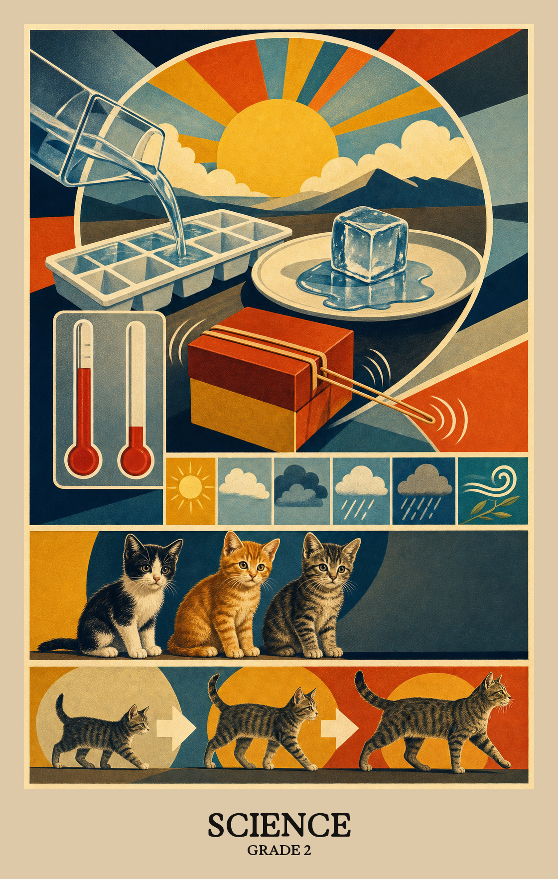 Illustration of what students learn in Grade 2 Science