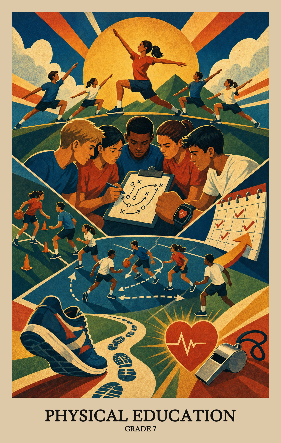 Illustration of what students learn in Grade 7 Physical Education