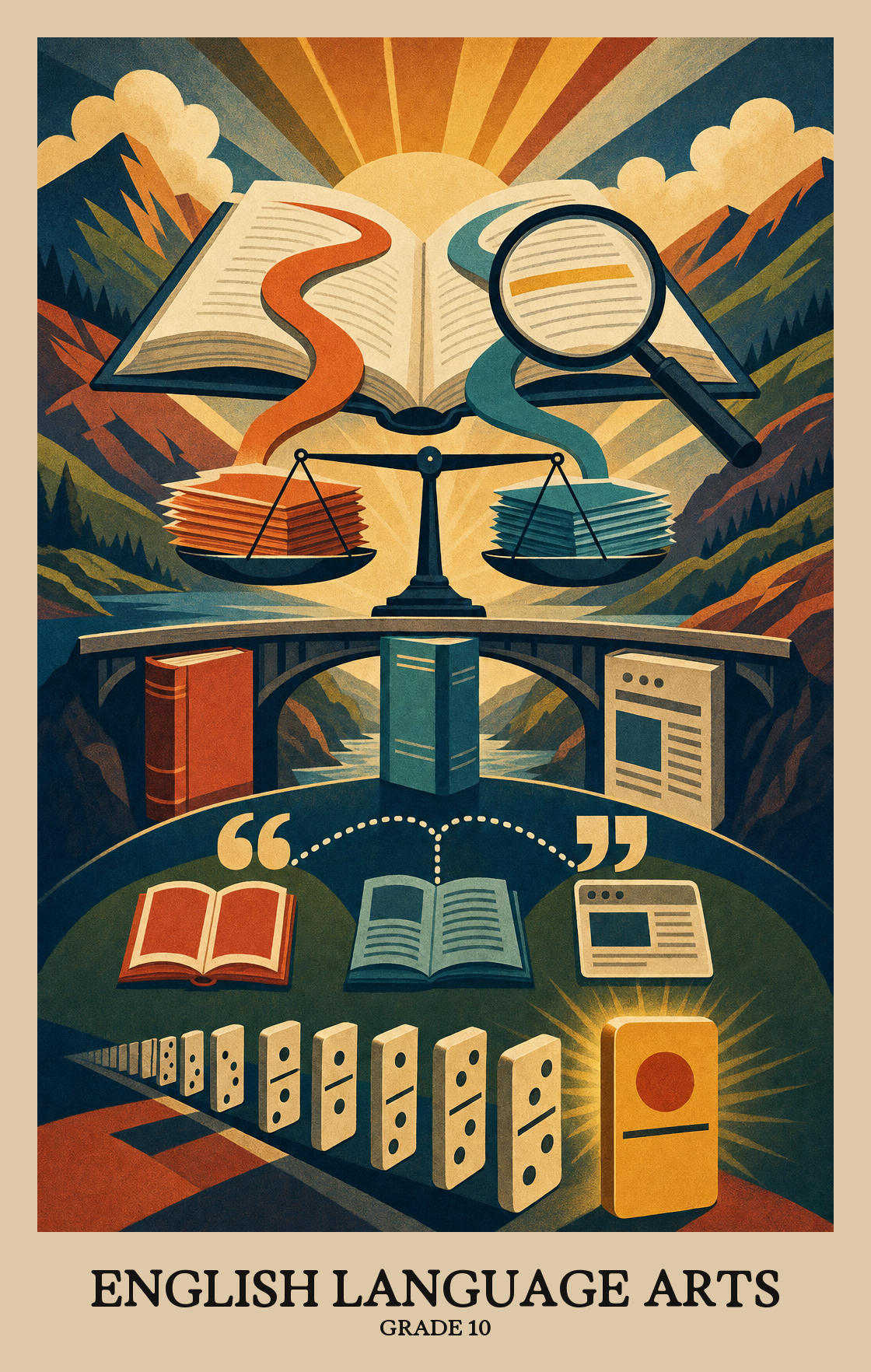 Illustration of what students learn in Grade 10 English Language Arts